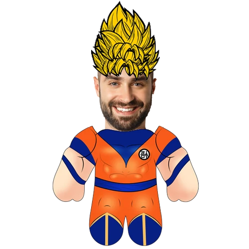 Szuperharcos Goku kitömött figura