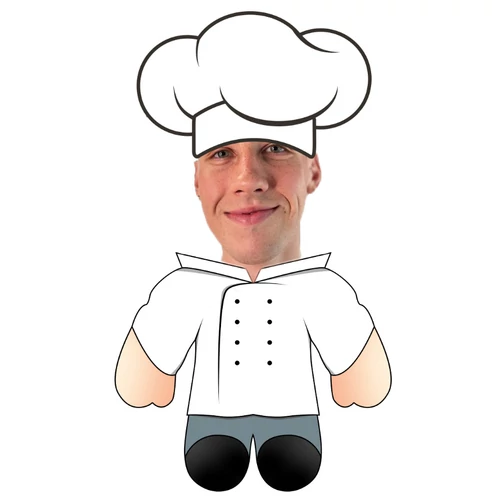 Chef Arcképes plüssfigura