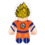 Kép 2/2 - Szuperharcos Goku kitömött figura hátulról