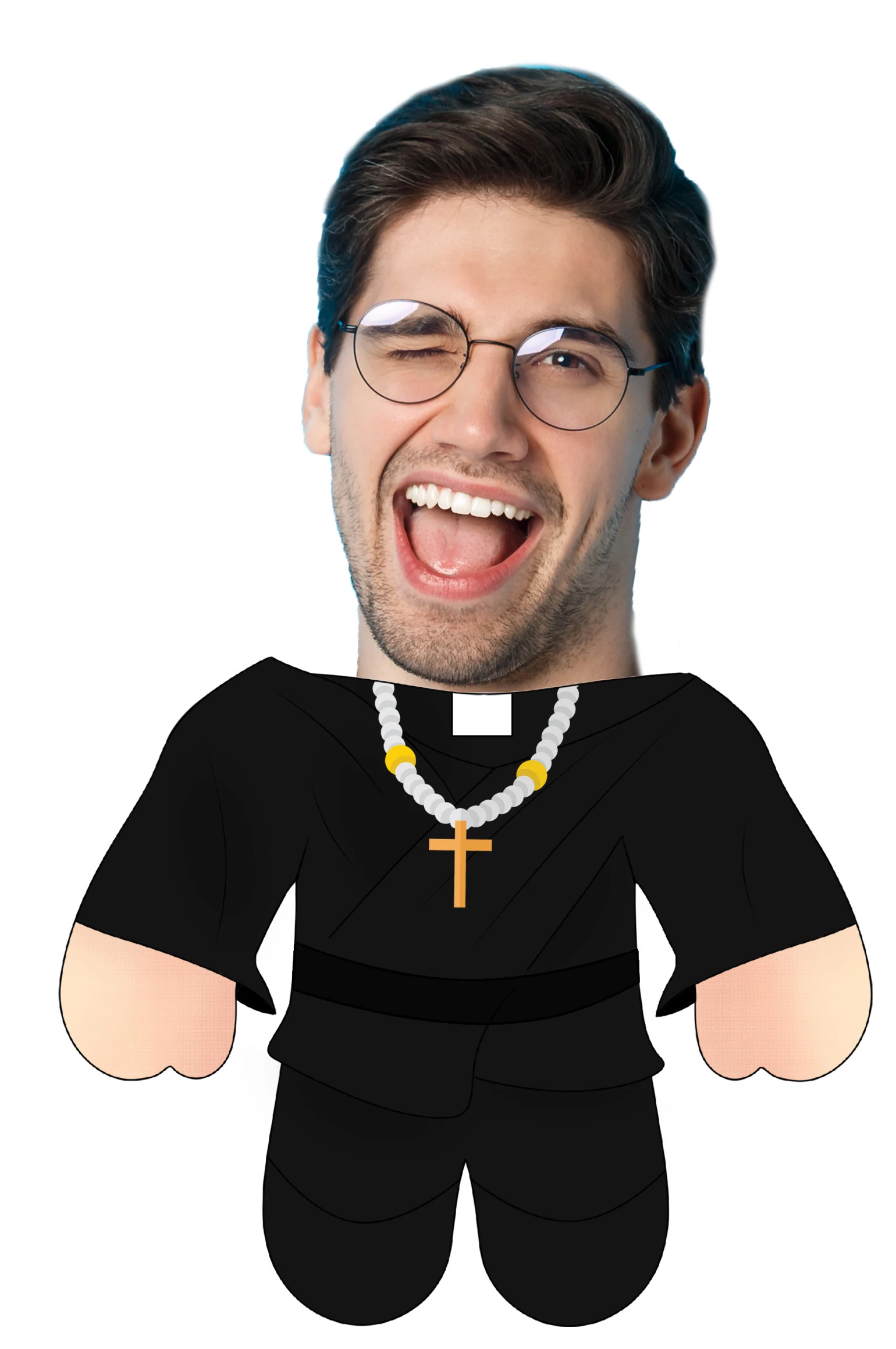 Pap Arcképes plüssfigura