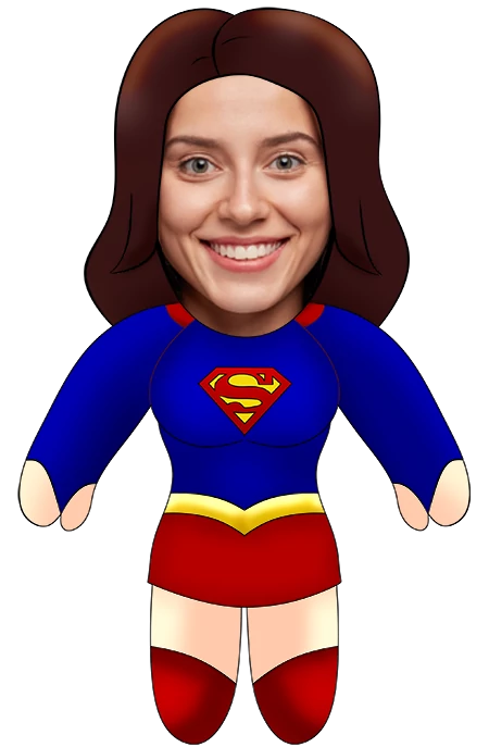Supergirl Arcképes plüssfigura